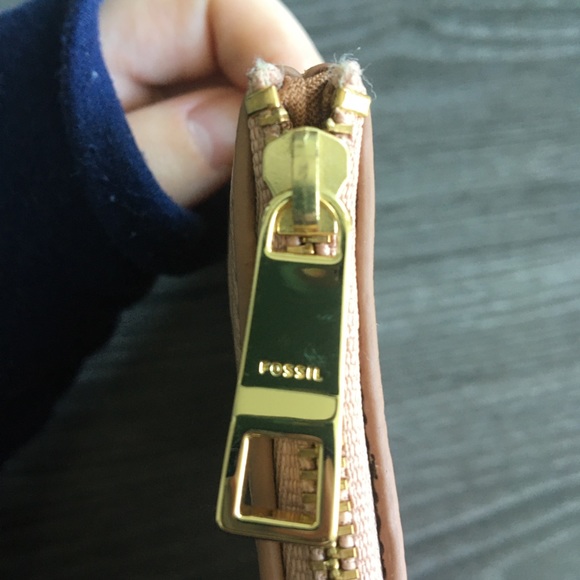 Fossil Pink Stripe Large Clutch - Picture 5 of 12